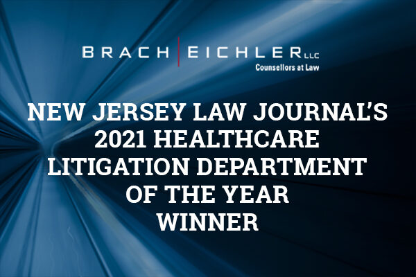 2021 Healthcare Award from New Jersey Law Journal